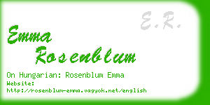 emma rosenblum business card